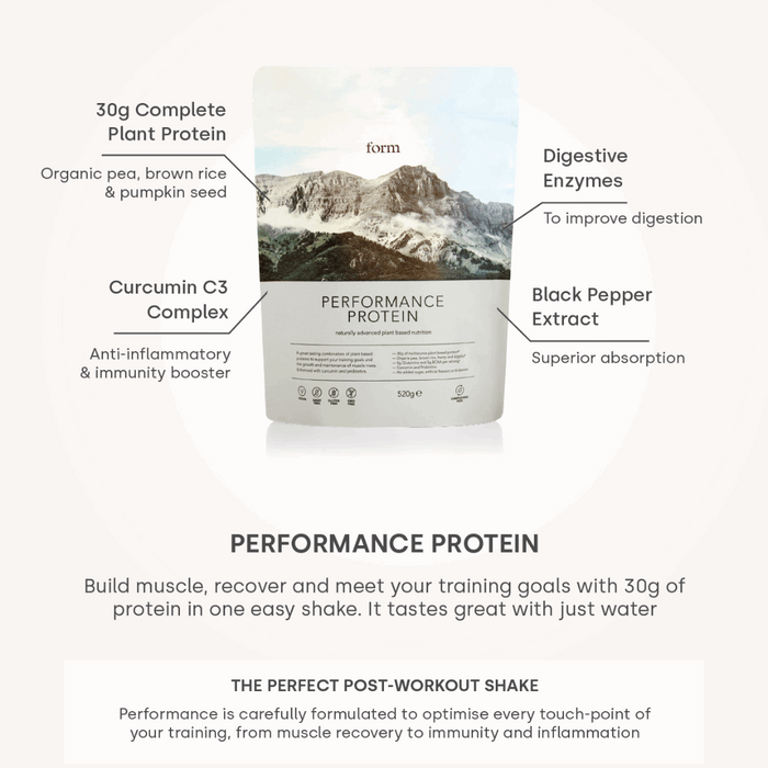 Form Performance Protein Chocolate Peanut - 30g Protein, 5g BCAAs & Glutamine for Muscle Recovery Nutrition Drinks & Shakes Endurance kollective Form