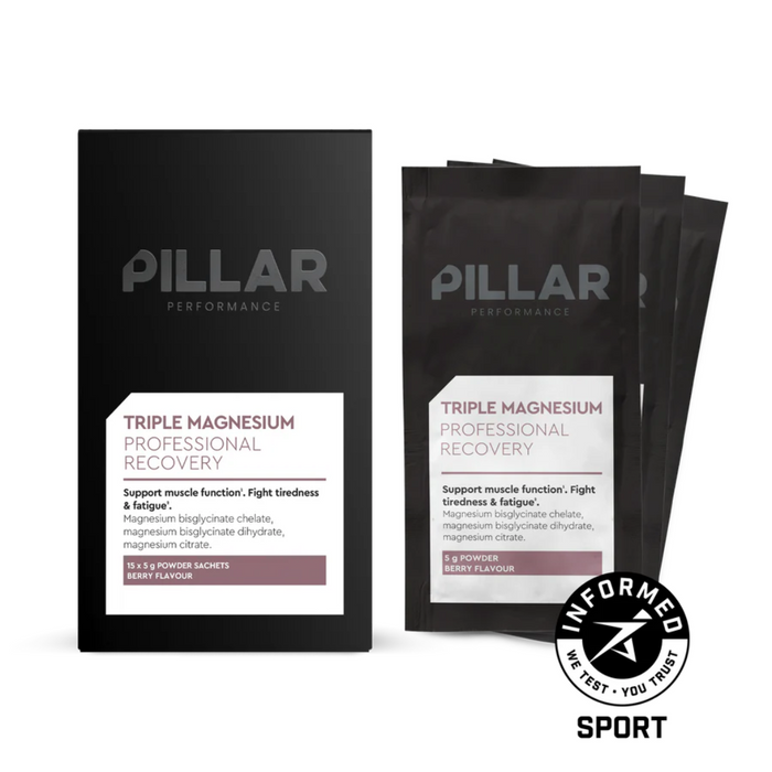 Pillar Performance Triple Magnesium Travel Pack Berry – Sleep & Recovery Support on the Go Vitamins and supplements Endurance kollective Pillar Performance