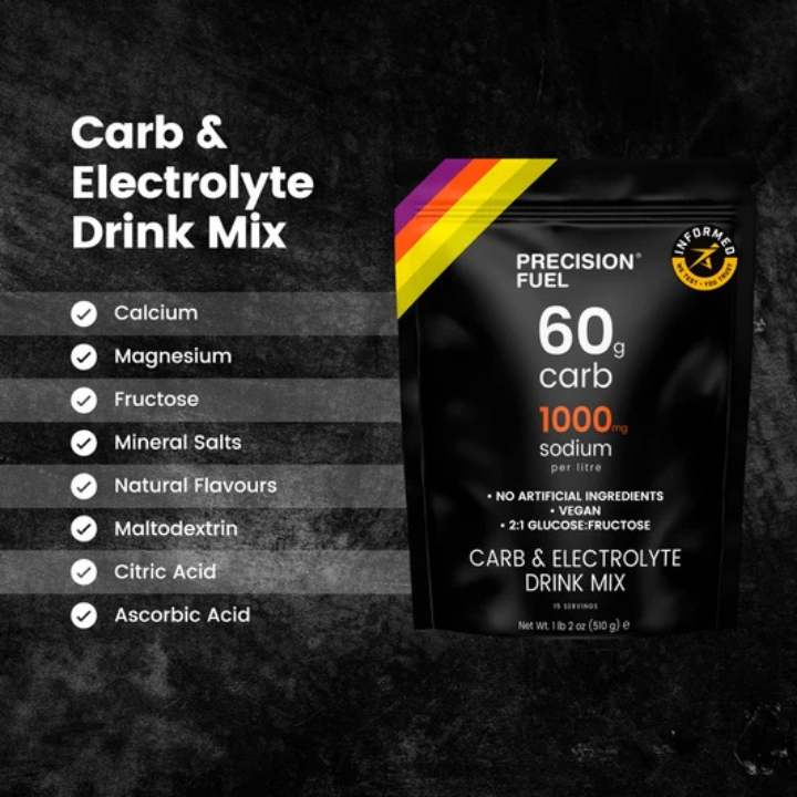 Carb Electrolyte Drink Mix – Fuel + Hydration Nutrition Drinks & Shakes Endurance kollective Precision Fuel & Hydration