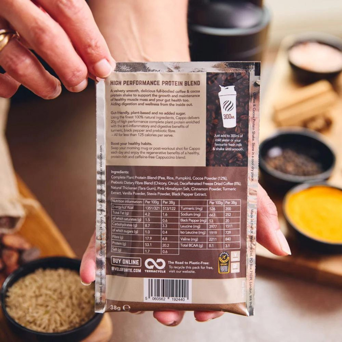 Veloforte Cappo – Plant-Based Cappuccino Protein Shake Nutrition Drinks & Shakes Endurance kollective Veloforte