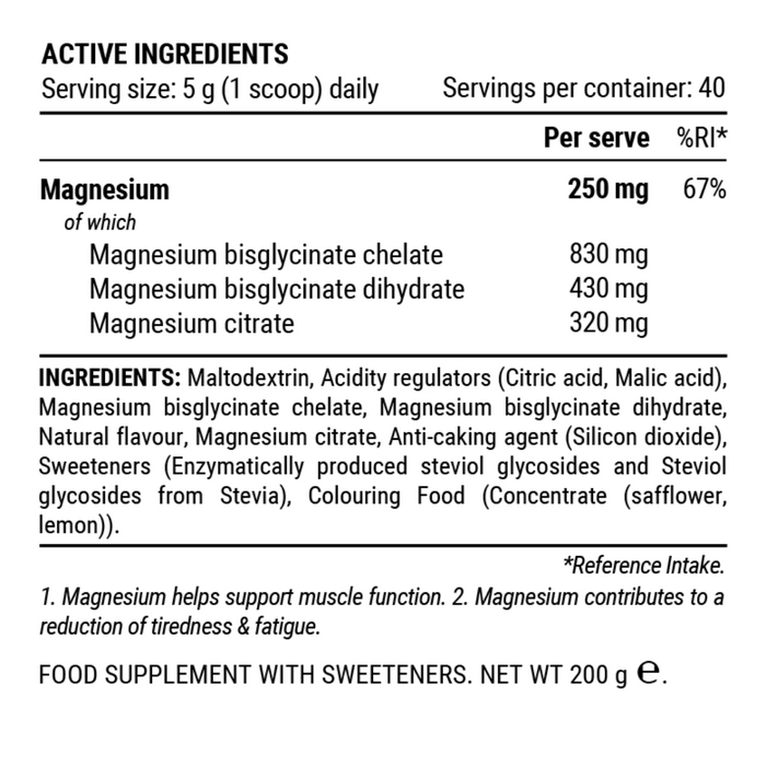 Triple Magnesium – Lemon Lime Pillar Performance Pouch Vitamins & Supplements Endurance kollective Pillar Performance