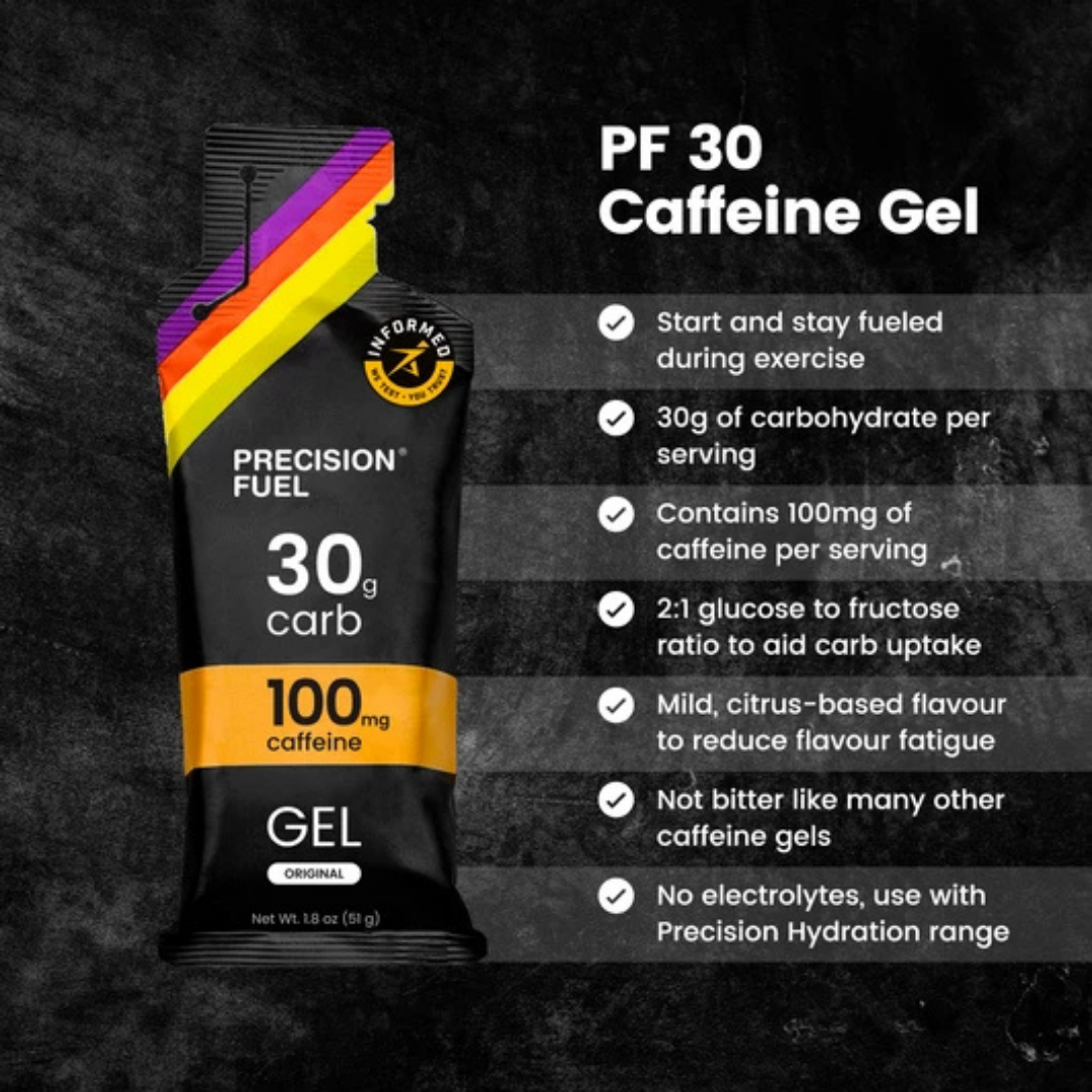 PF 30 Caffeine Gel 100mg Caffeine + 30g Carbs for Endurance Athletes Nutrition Gels & Chews Endurance kollective Precision Fuel & Hydration