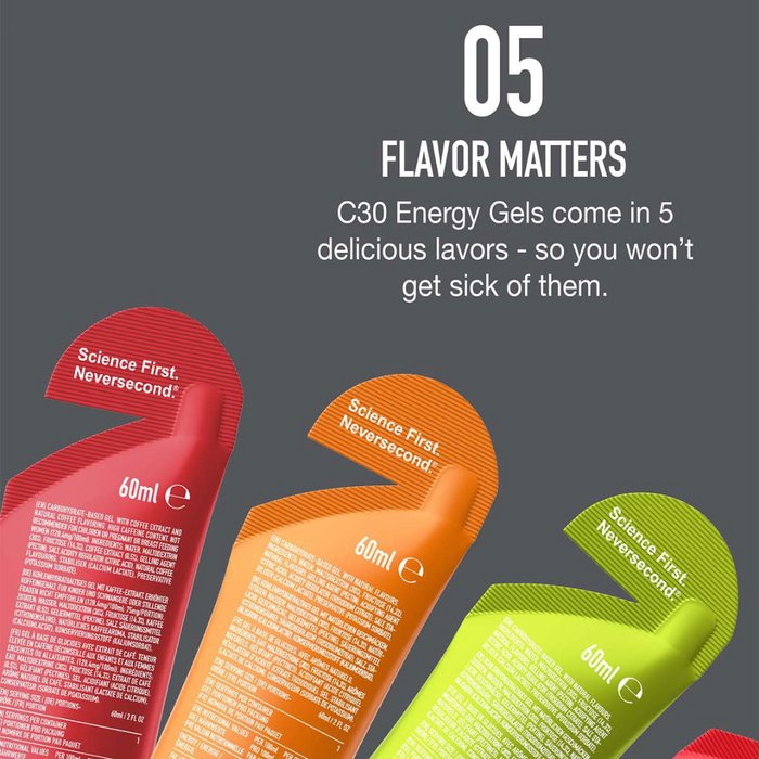 NEVERSECOND C30 Citrus Energy Gel (12 sachets) Nutrition Gels & Chews Endurance kollective NeverSecond