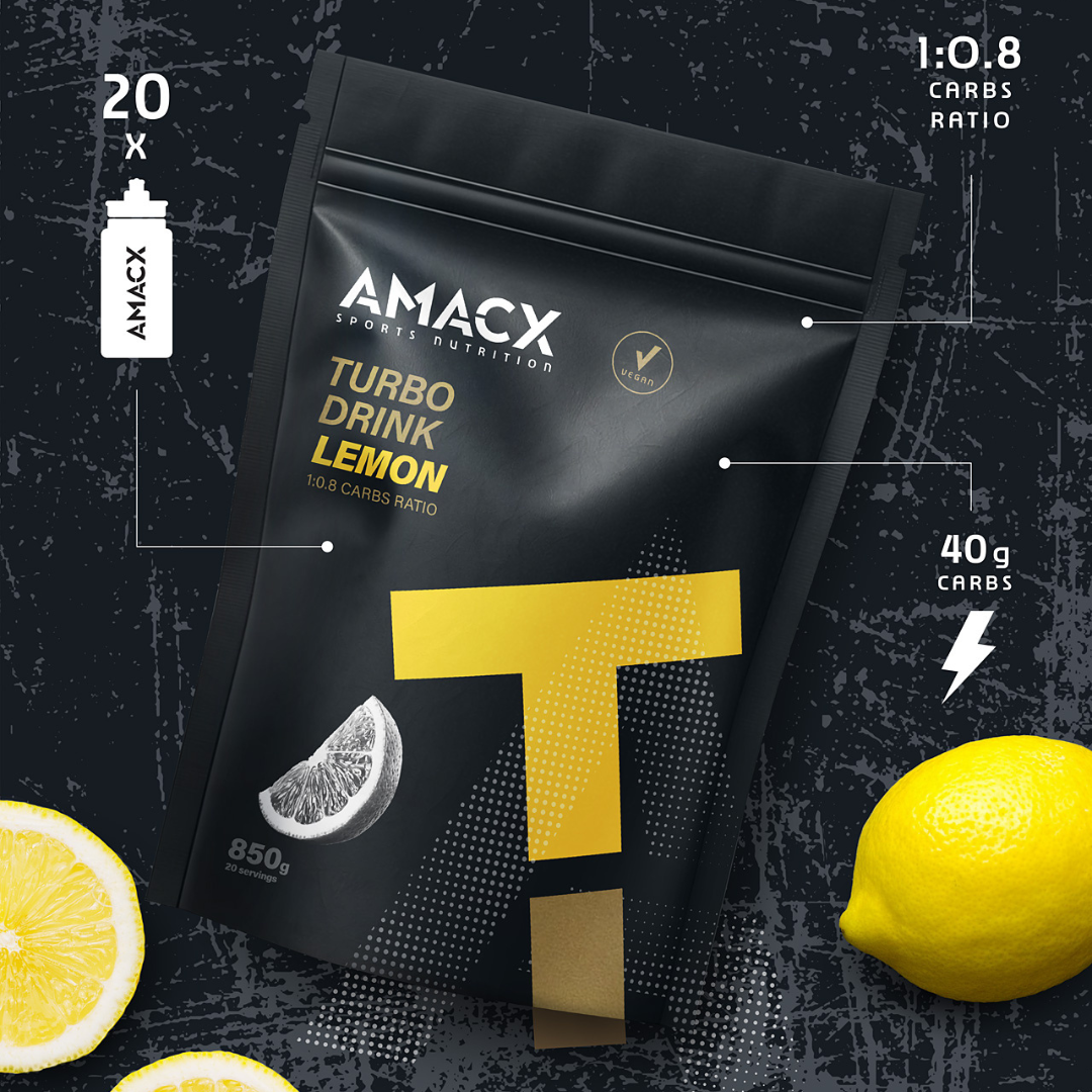 Amacx Turbo Drink Lemon – 40g & 80g Dual-Carb Energy Mix for Endurance Athletes Nutrition Drinks & Shakes Endurance kollective Amacx