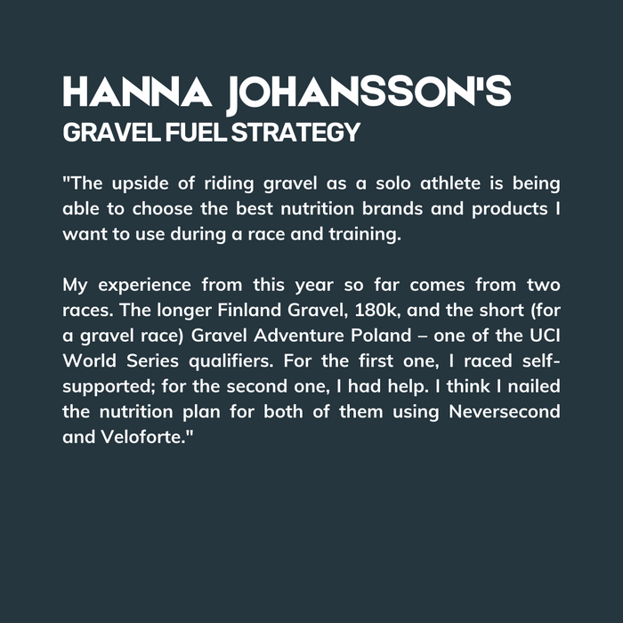 Hanna Johansson's Gravel bike fuel pack Nutrition Drinks & Shakes Endurance kollective EnduranceKollective.co