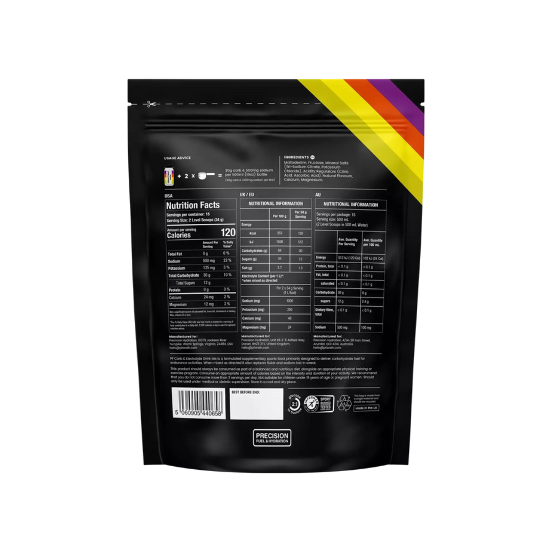 Carb Electrolyte Drink Mix – Fuel + Hydration Nutrition Drinks & Shakes Endurance kollective Precision Fuel & Hydration